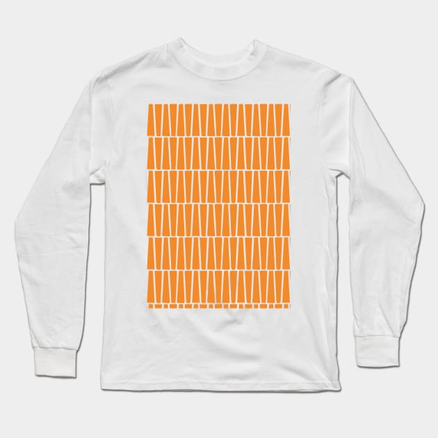 Orange Atomic Age MCM Blocks Long Sleeve T-Shirt by tramasdesign